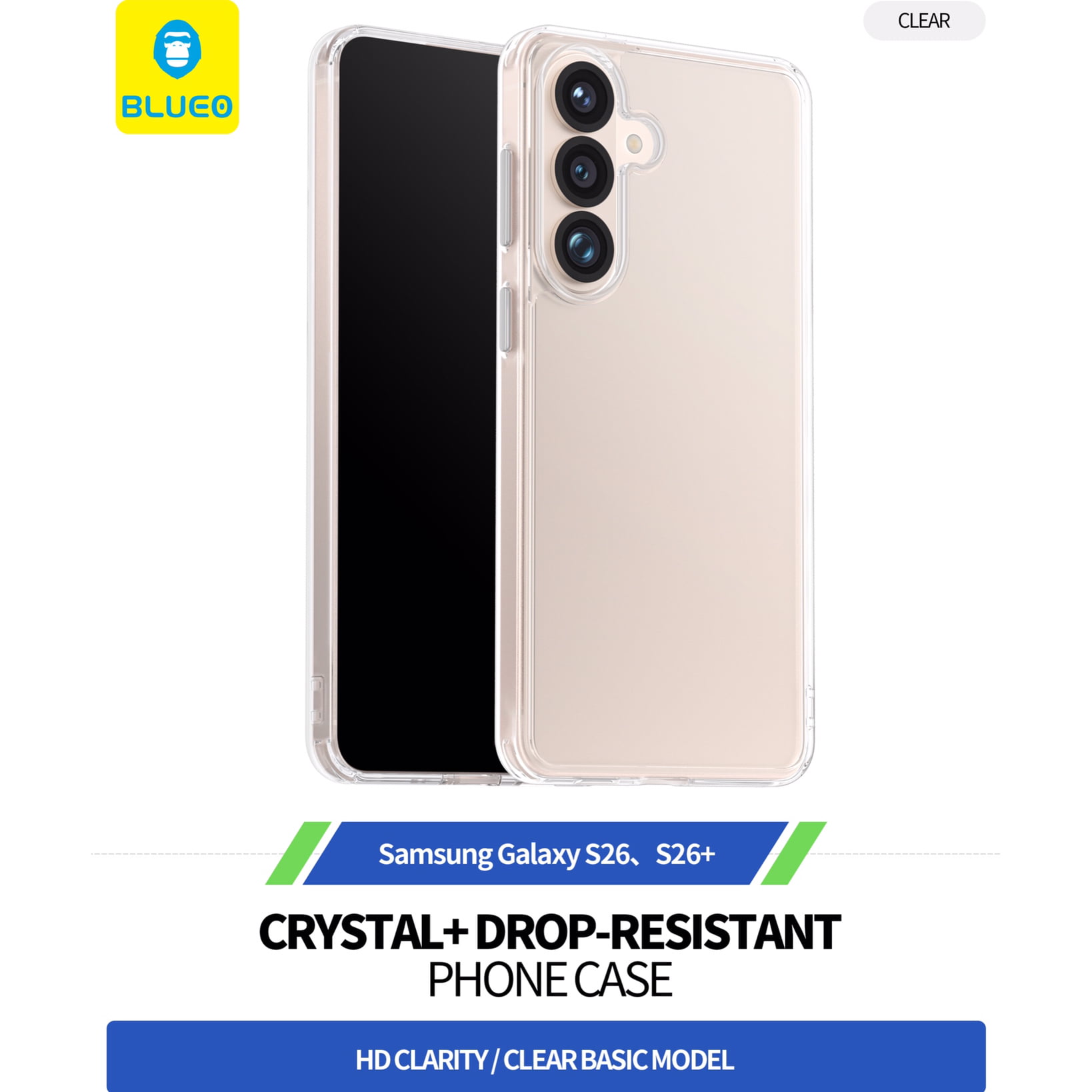 قاب بلو کریستالی Blueo Crystal Drop Resistance No Magnetic Samsung